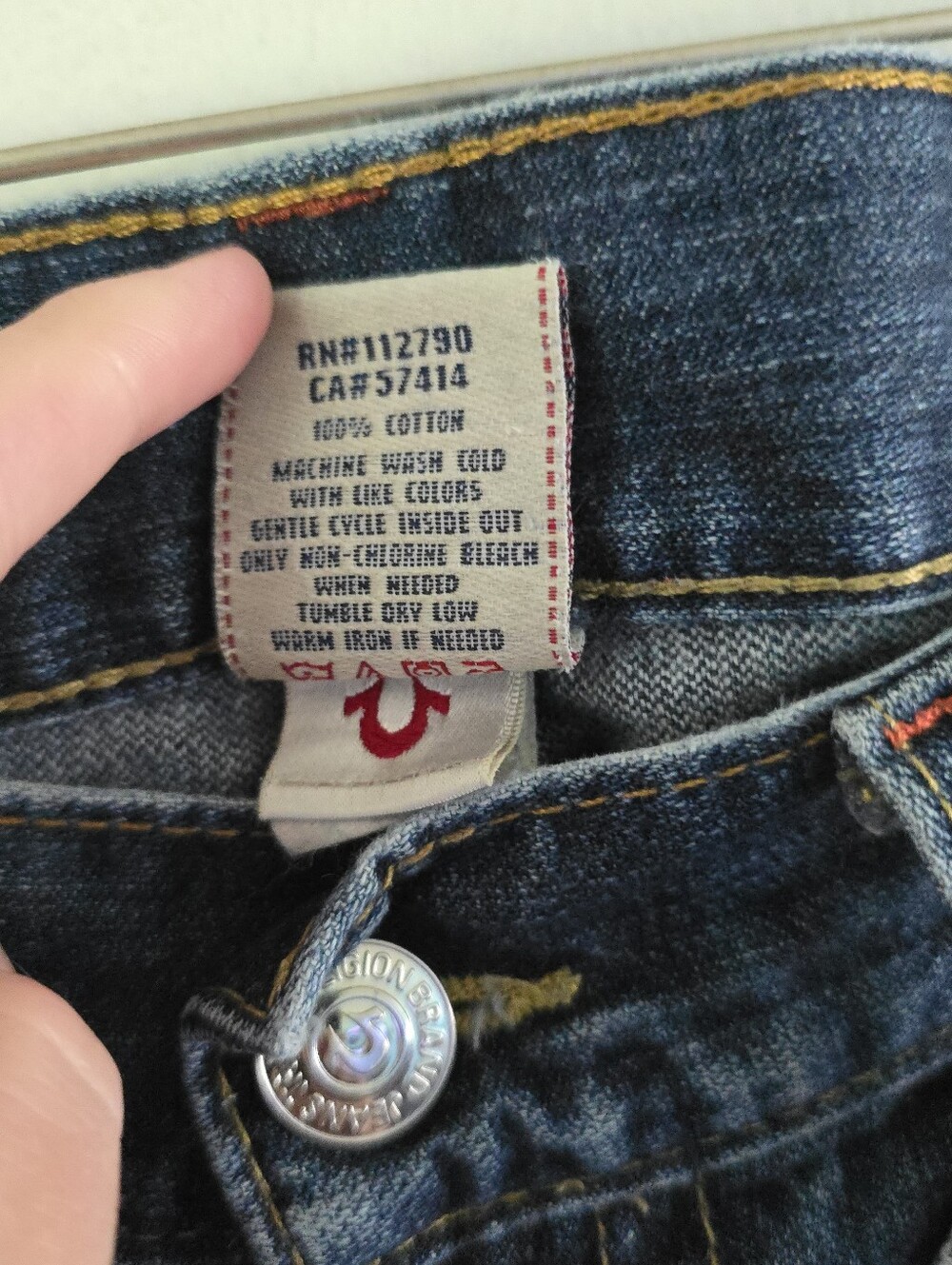 True Religion Ricky Straight Leg Vintage Jeans Men’s Size 38x31 Y2K - Picture 5 of 12